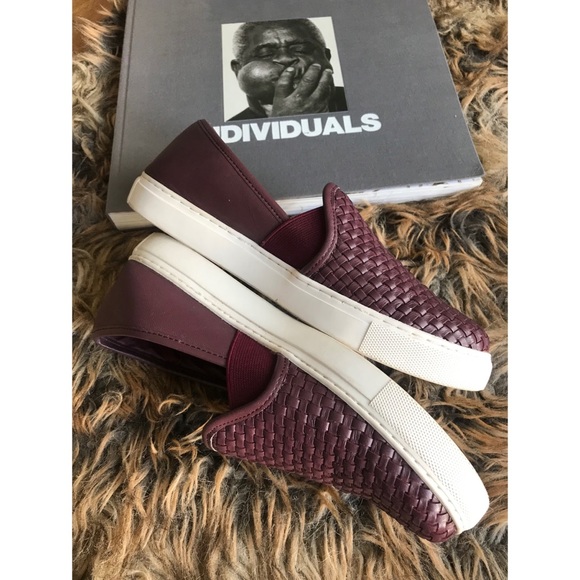 Wine | Vince Camuto Weaves Woven Slip on Sneaker - Picture 3 of 8